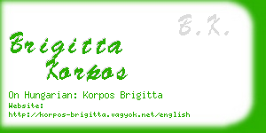 brigitta korpos business card